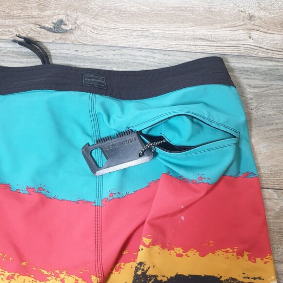 Board Shorts Burnside Men Floral Print Swim Trunks Waist Size 32 Surf Beach Pool - Picture 5 of 7